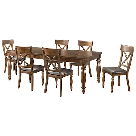 7 Piece Table and Chair Set